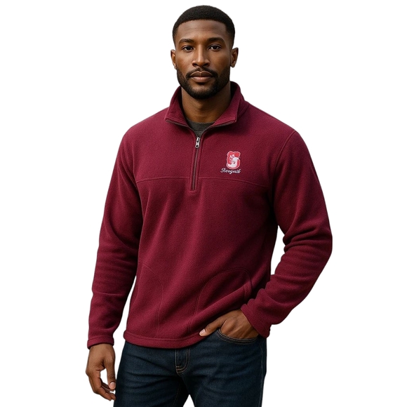 Vintage Texas A&M Aggies Fleece Quarter Zip Sweater - Maroon College